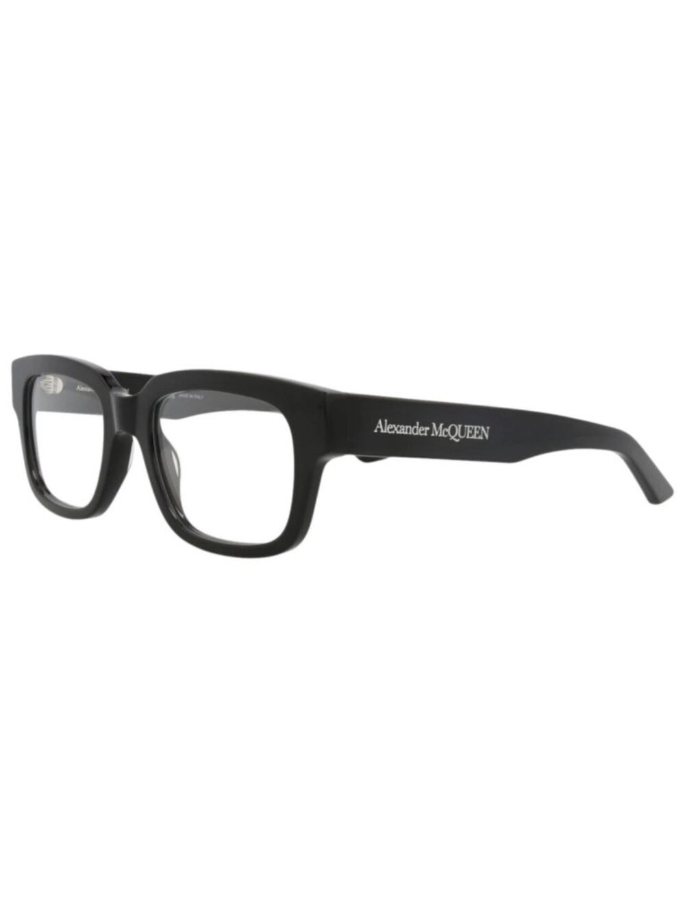 New Alexander McQueen Women's Eyeglasses Square Rectangle Recycled Acetate Frame